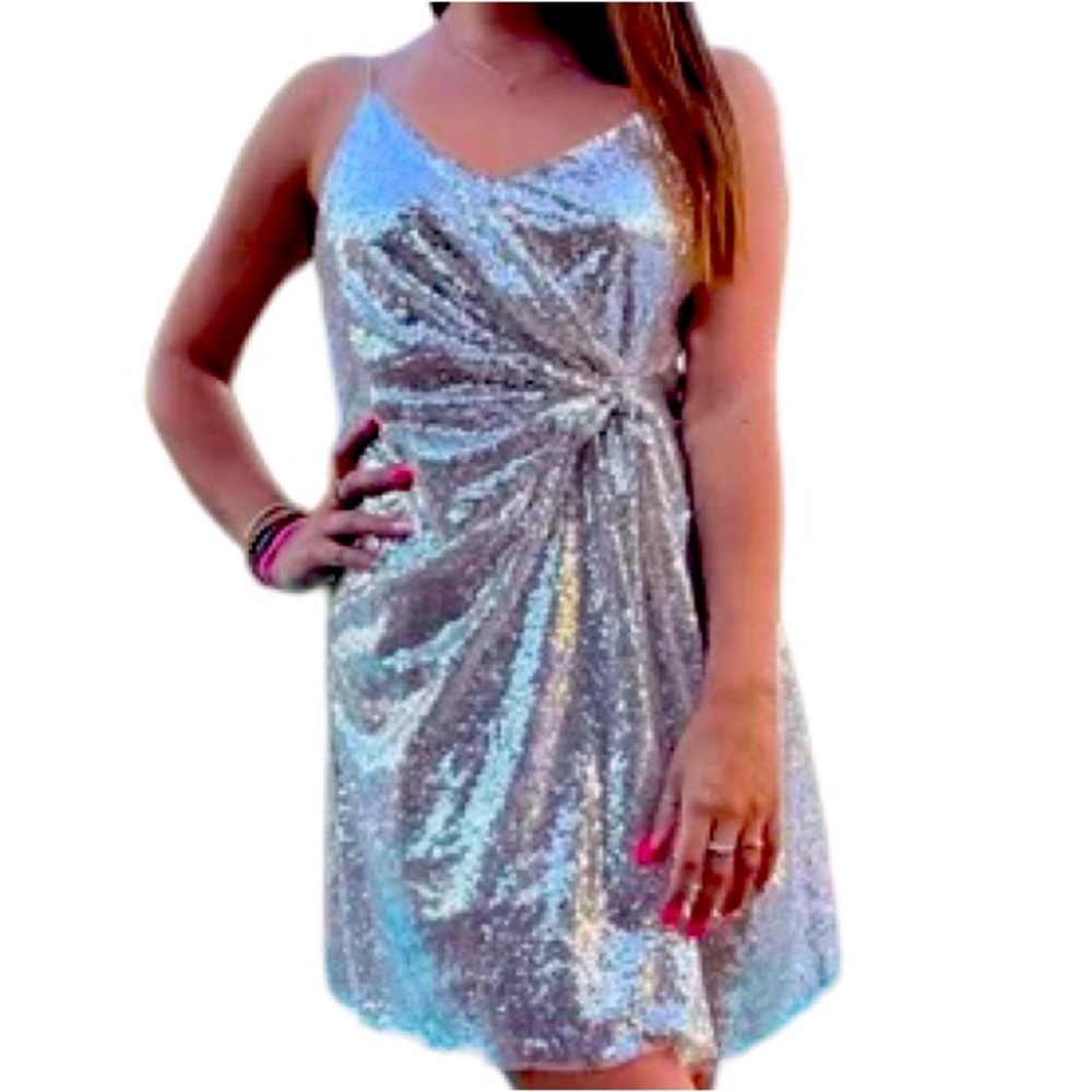 ZARA Silver Sequin Night Out Dress
Vestido en Lentejuelas